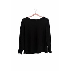 Ann Taylor Elevated Cotton T-Shirt Top – Black – Size Large – NWT MSRP $50